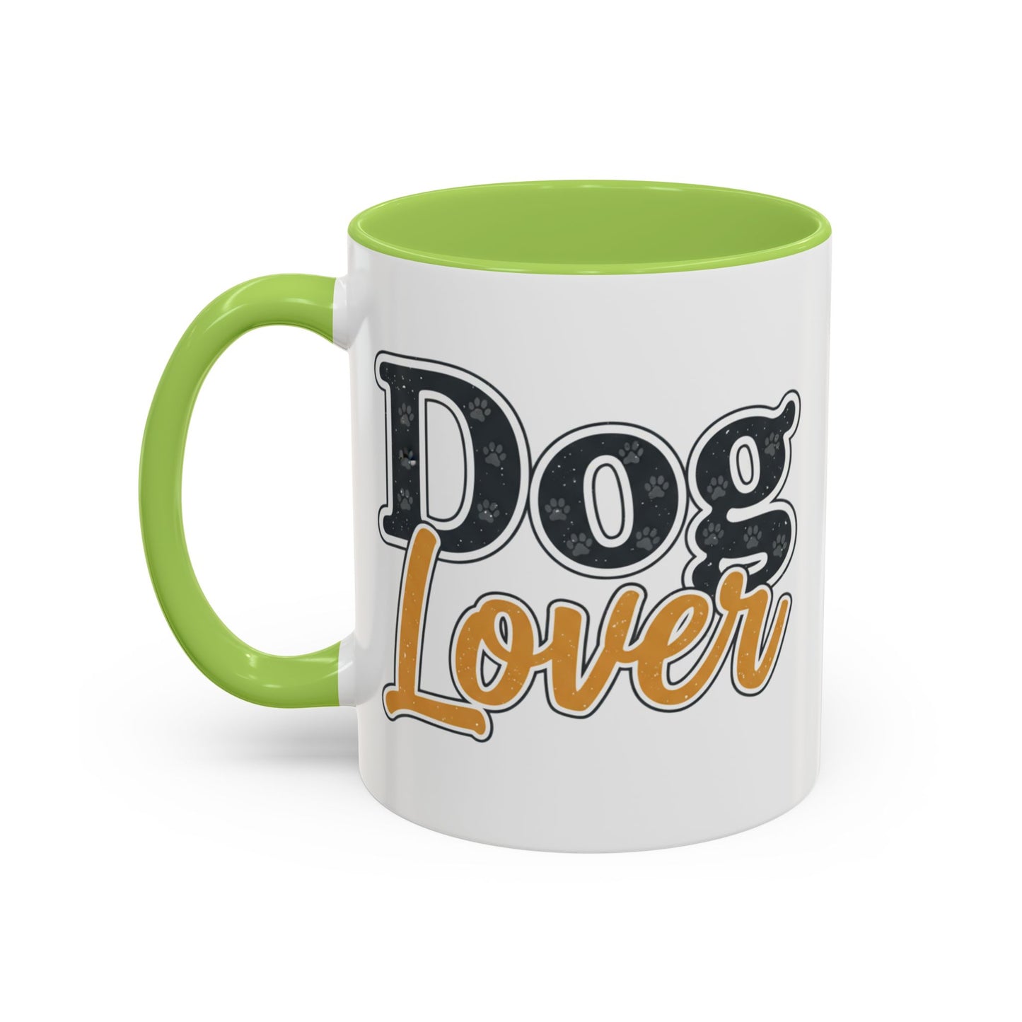 Dog Lover Accent Coffee Mug — 'Dog Lover' 11/15oz Ceramic Mug