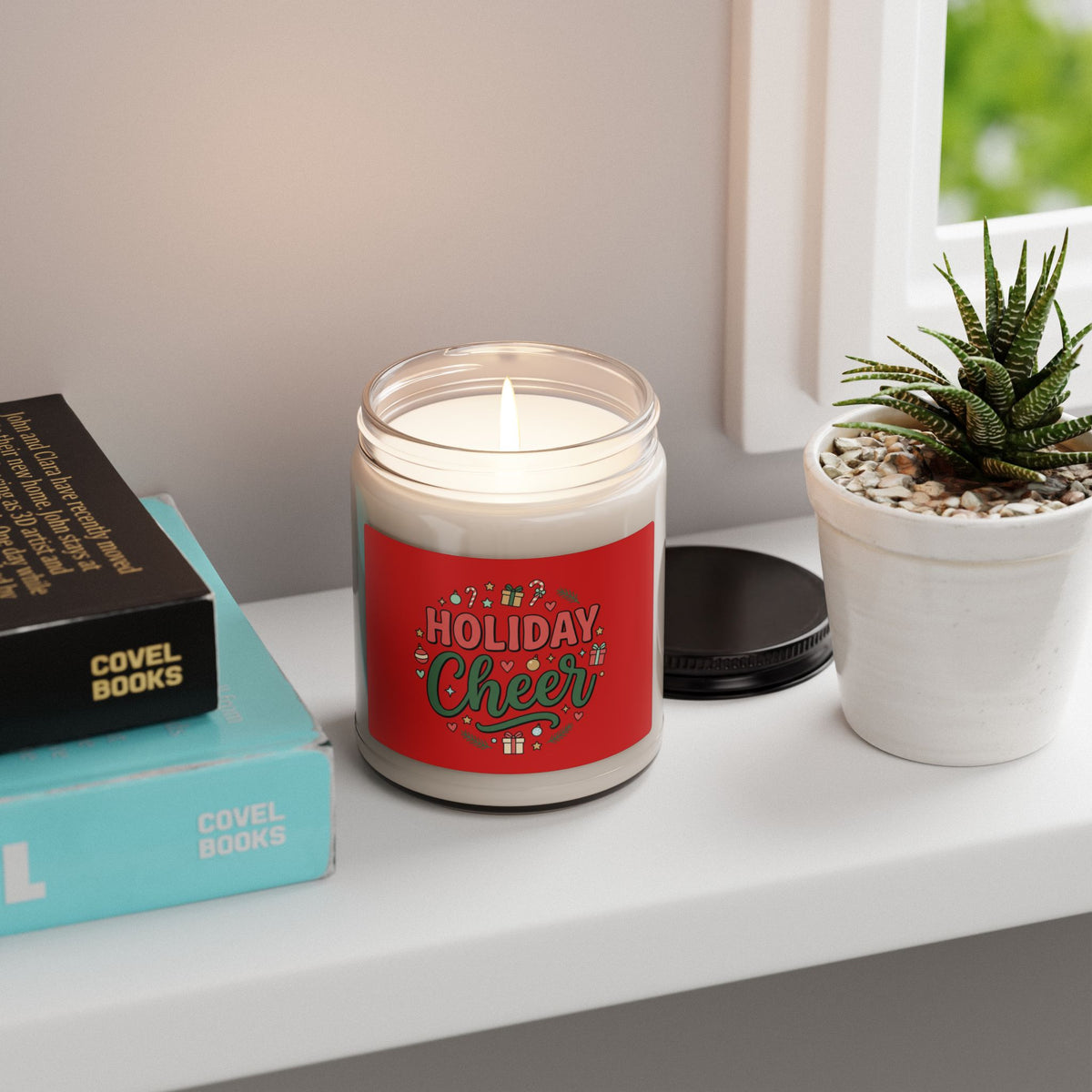Holiday Cheer Scented Soy Candle — 9oz Festive Christmas Fragrance