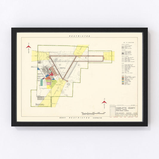 Vintage Map of Charlotte County Municipal Airport, 1952