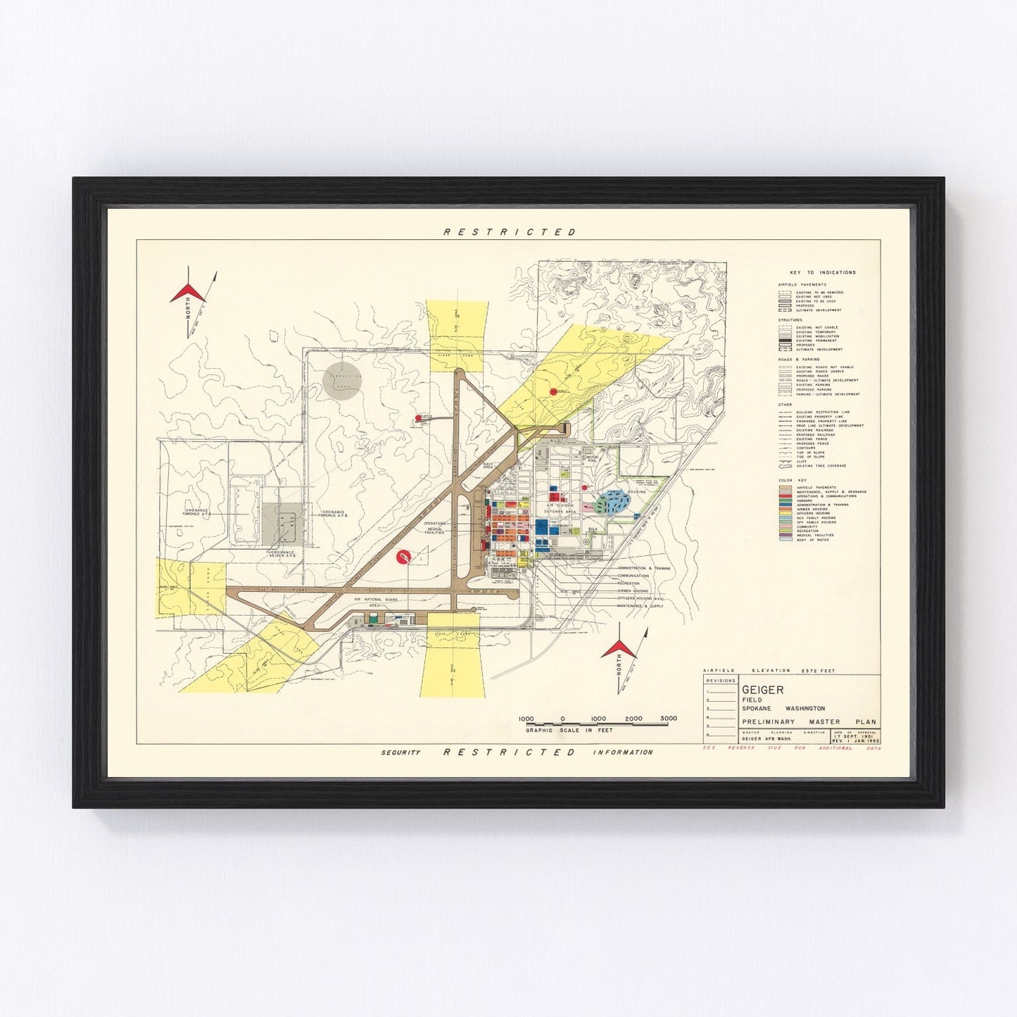 Vintage Map of Geiger field, 1952