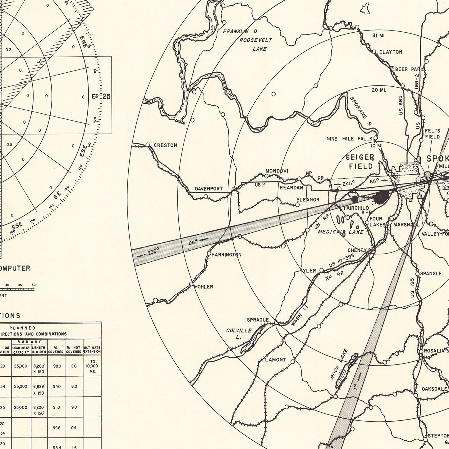 Vintage Map of the Geiger field Vicinity, 1952