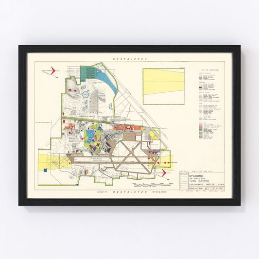 Vintage Map of McChord Air Force Base, 1951