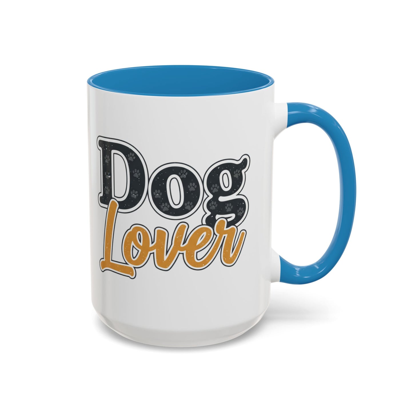 Dog Lover Accent Coffee Mug — 'Dog Lover' 11/15oz Ceramic Mug