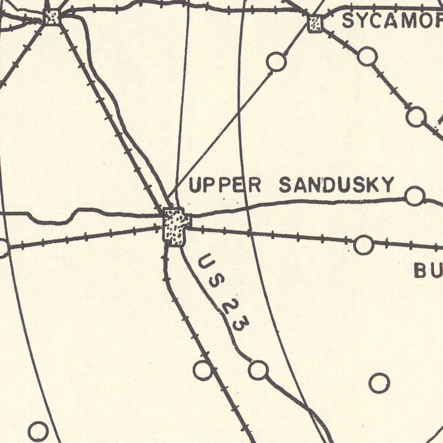 Vintage Map of the Wilkins Air Force Depot Vicinity, 1952