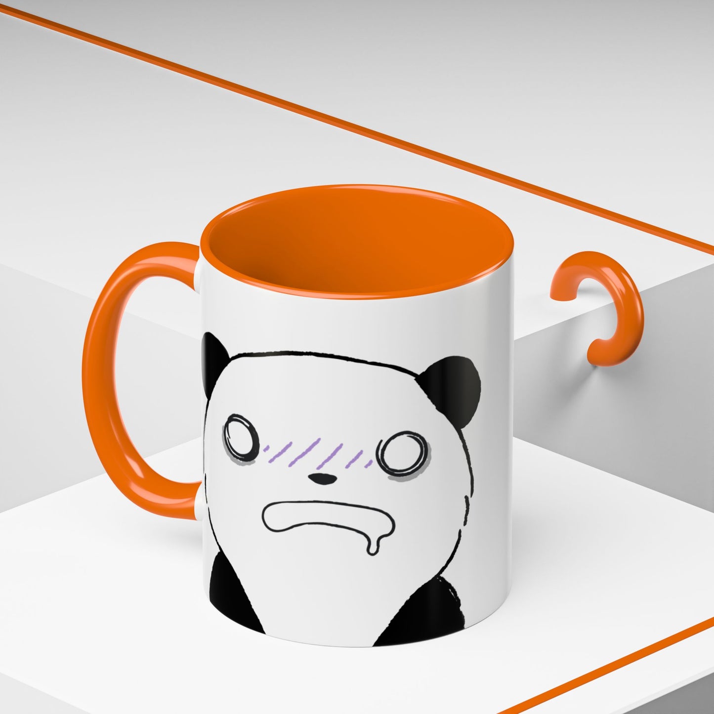 Just Give Me My Coffee!!! Accent Mug — Panda Coffee Lover Gift (11/15oz)