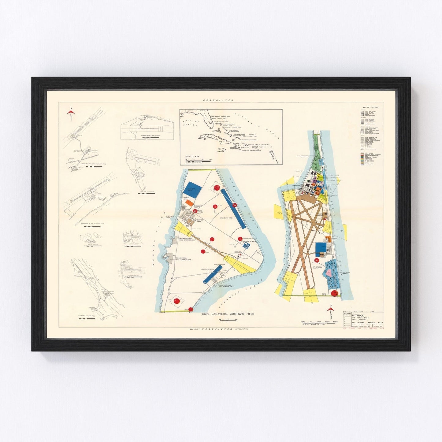 Vintage Map of Patrick Air Force Base, 1952