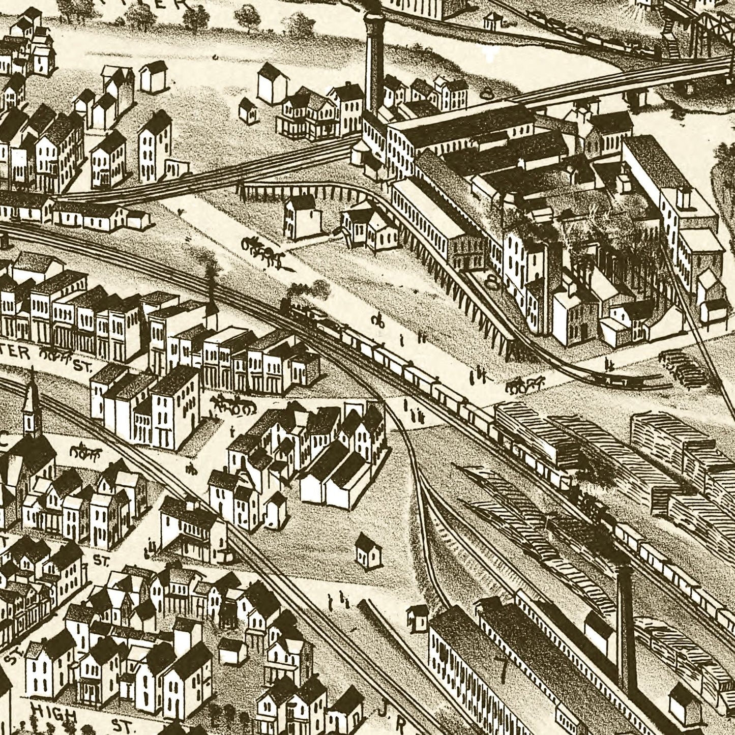 Vintage Map of Johnsonburg, Pennsylvania 1895