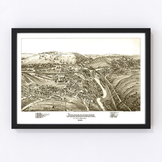Vintage Map of Johnsonburg, Pennsylvania 1895