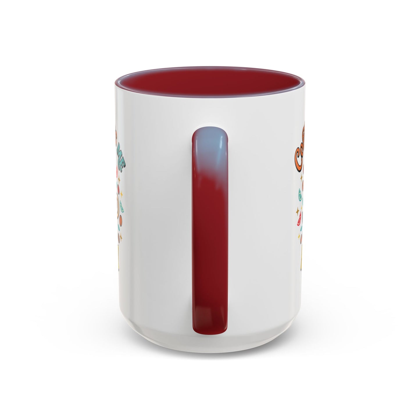 Coffee Mug — "Coffee Makes Me Happy" Cute Retro Accent Mug (11/15oz)