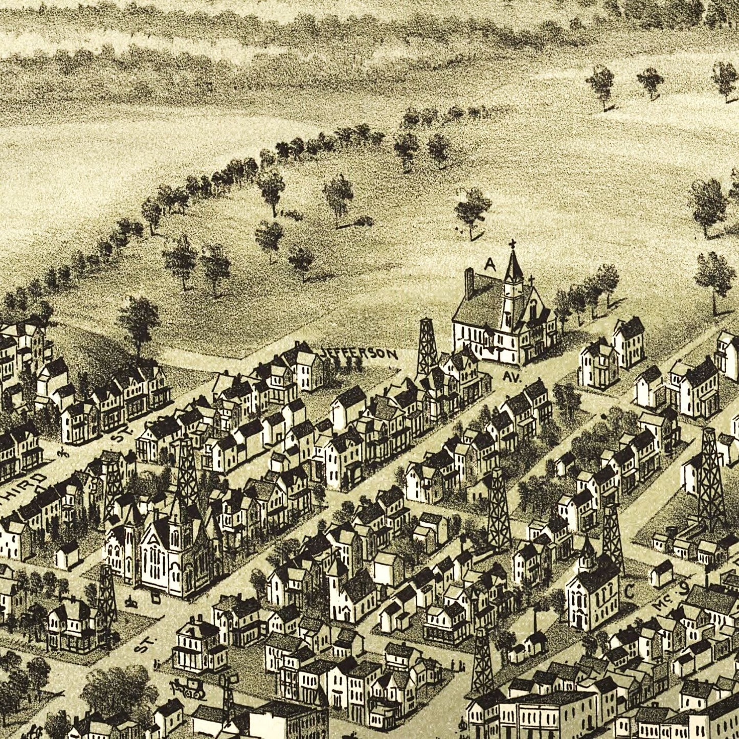 Vintage Map of McDonald, Pennsylvania 1897
