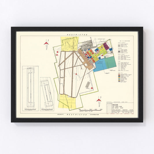 Vintage Map of Webb Air Force Base, 1951