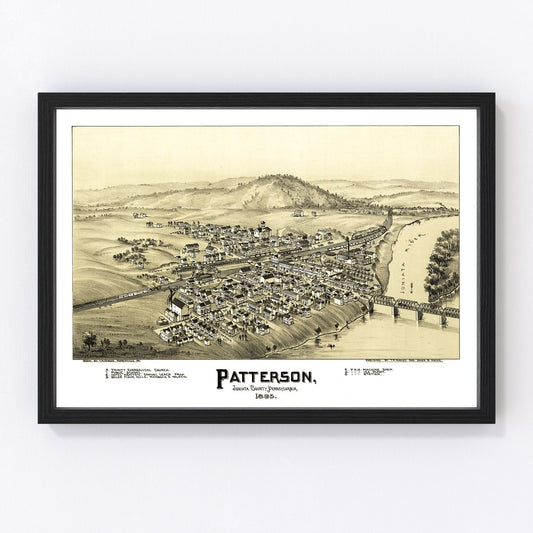 Vintage Map of Patterson, Pennsylvania 1895