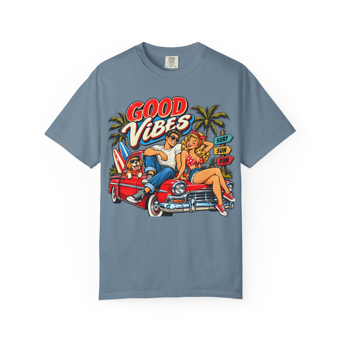 Good Vibes Retro Beach T-Shirt