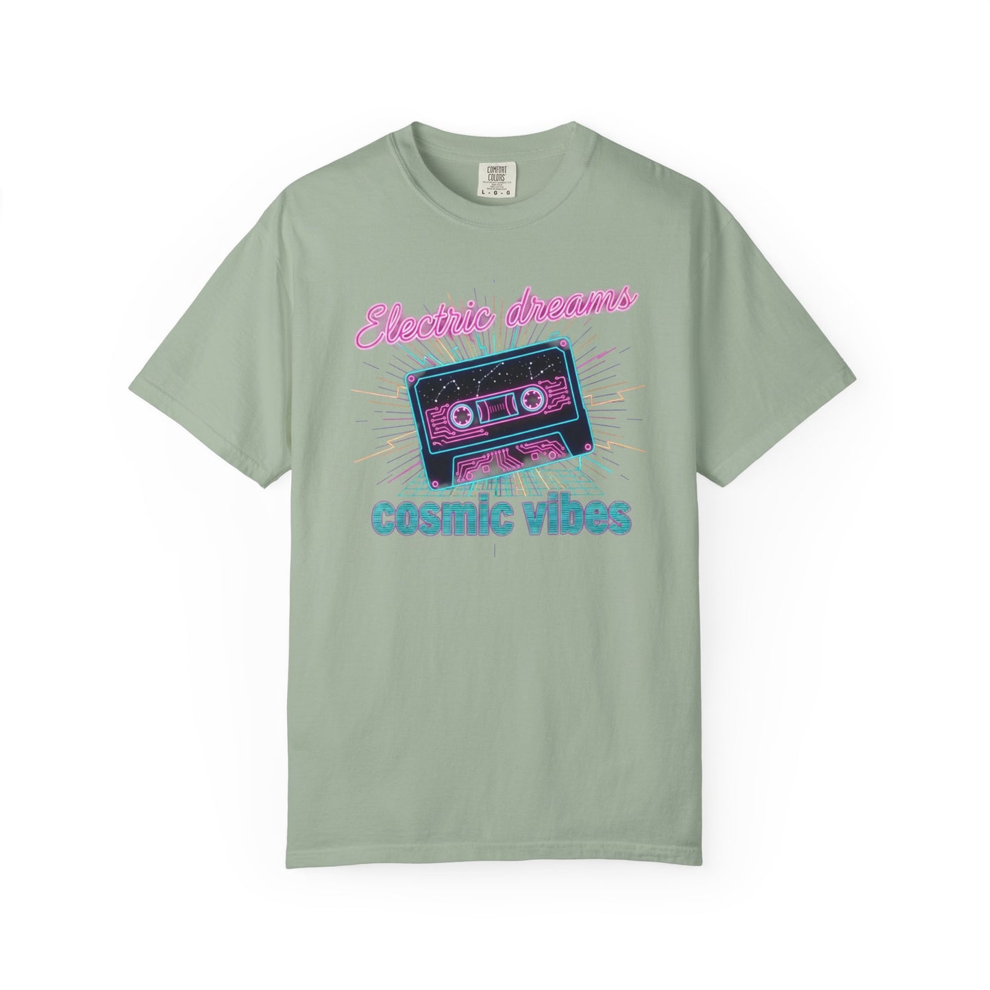 Electric Dreams cassette tape cosmic vibes T-shirt | retro 80s neon