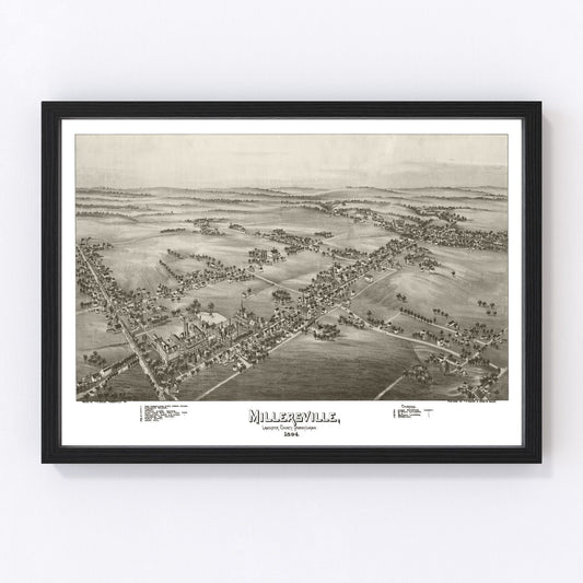 Vintage Map of Millersville, Pennsylvania 1894