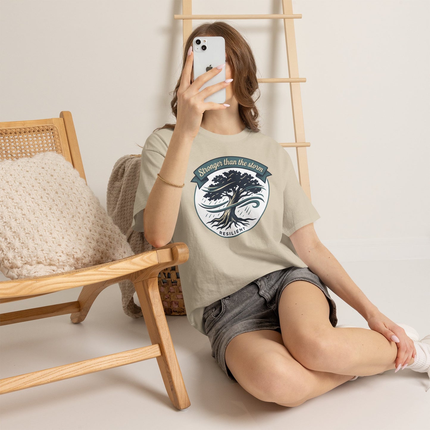 Resilient Tree T‑Shirt — "Stronger Than the Storm" Inspirational Tee