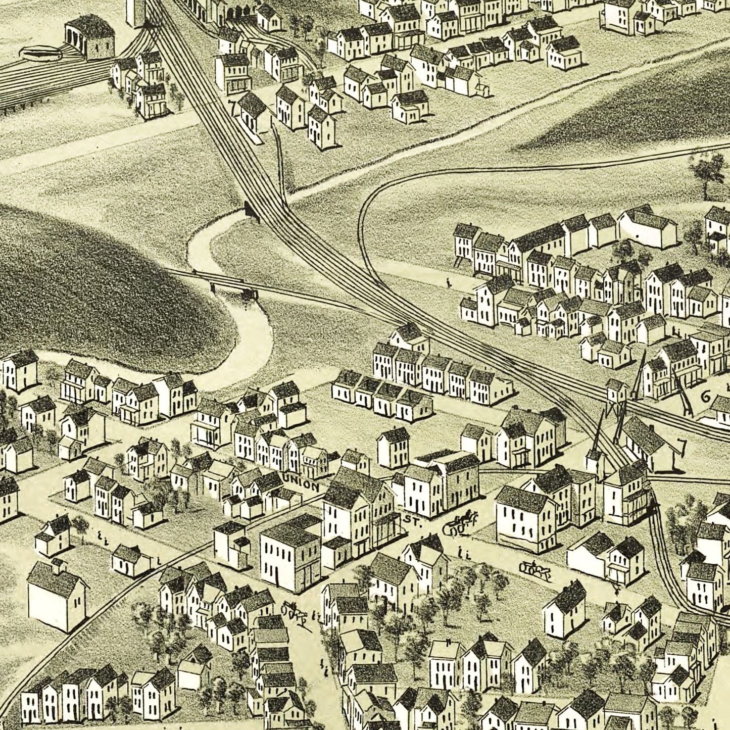 Vintage Map of Miner's Mills & Mill Creek, Pennsylvania 1892
