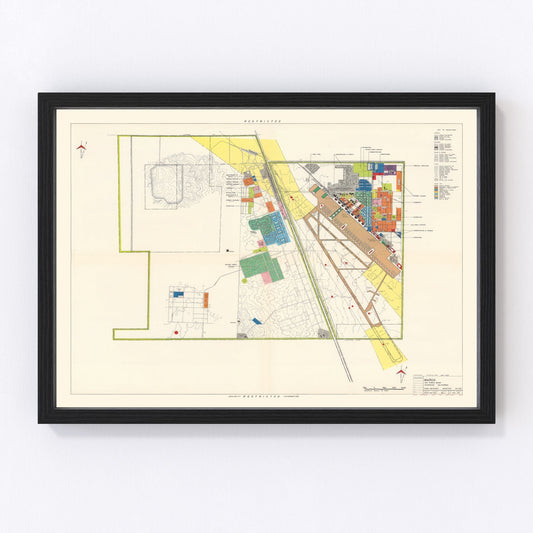 Vintage Map of March Air Force Base, 1951