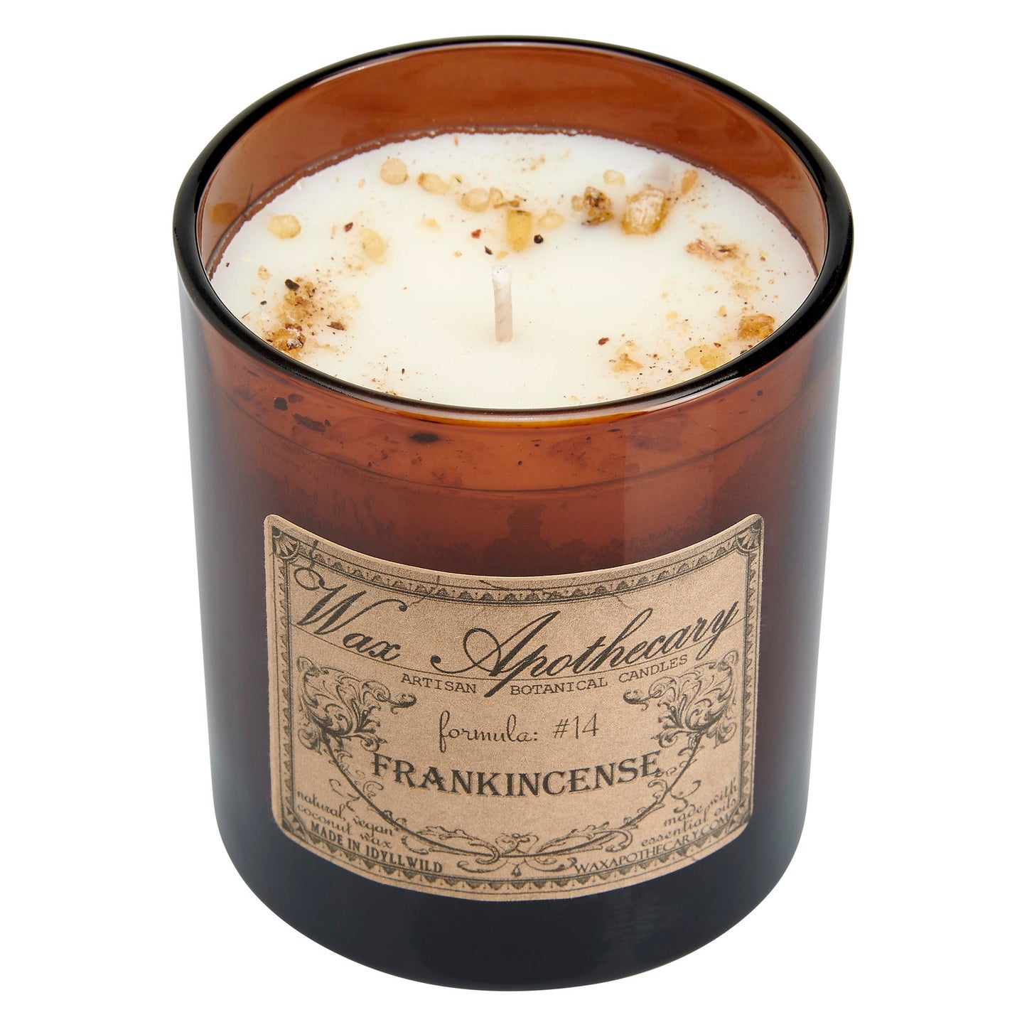 9 oz Frankincense Artisan Amber Glass Candle