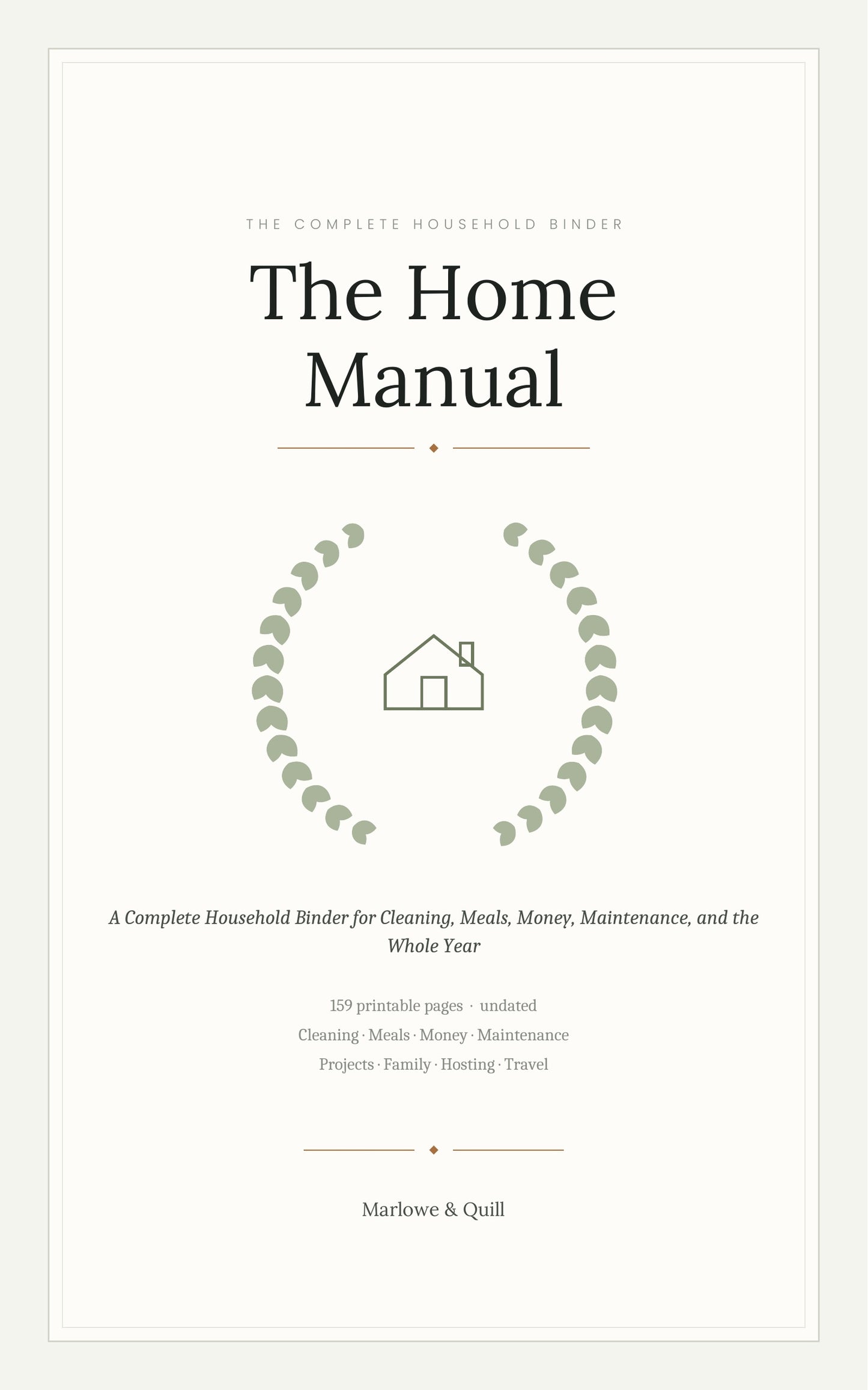 THE COMPLETE HOUSEHOLD BINDER The Home Manual (Printable)