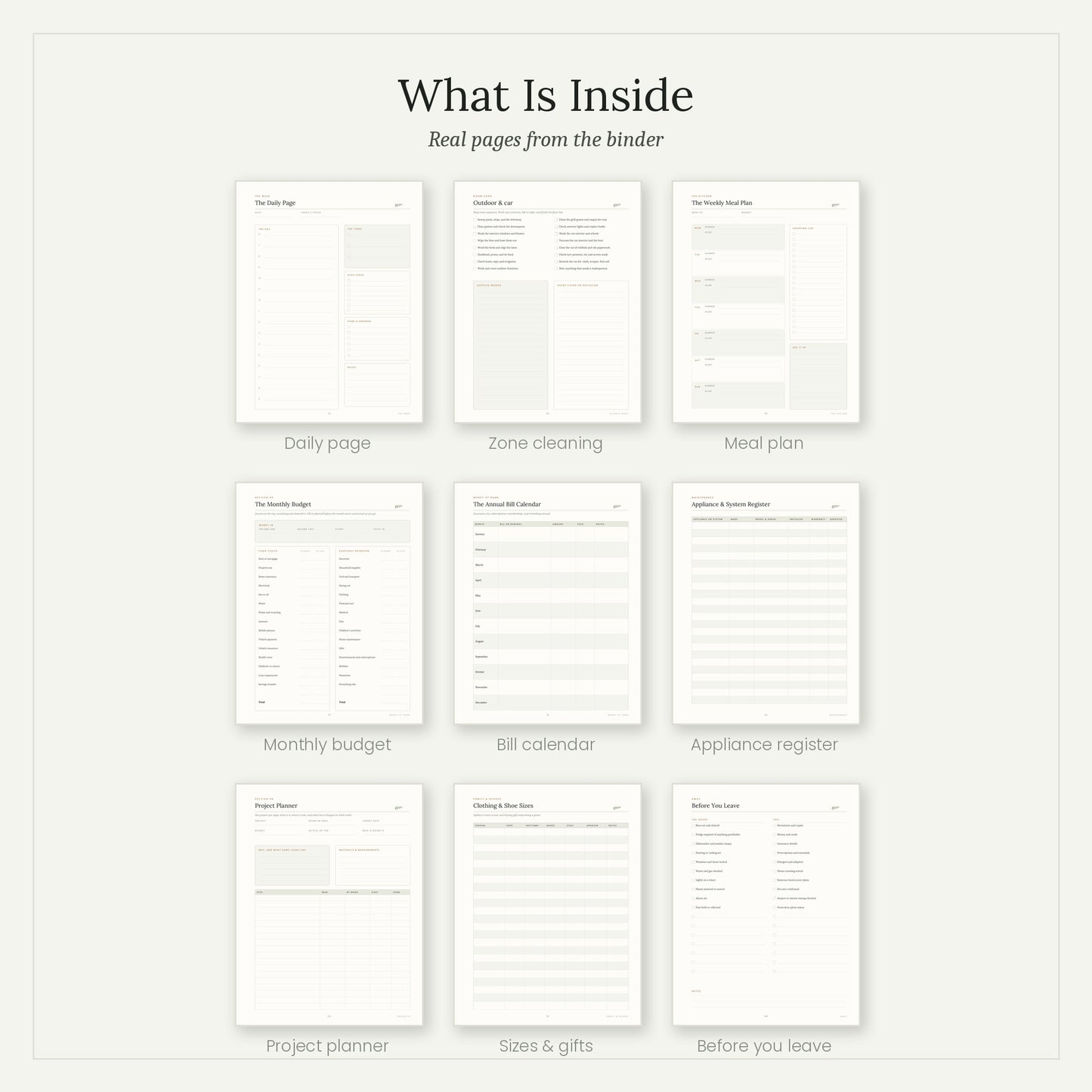 THE COMPLETE HOUSEHOLD BINDER The Home Manual (Printable)