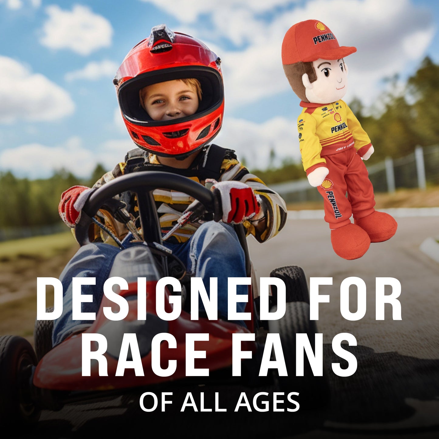 Joey Logano NASCAR Plush | Team Penske Racing Doll 14"