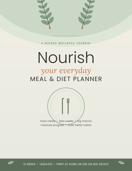 A GUIDED WELLNESS JOURNAL Nourish your everyday MEAL & DIET PLANNER