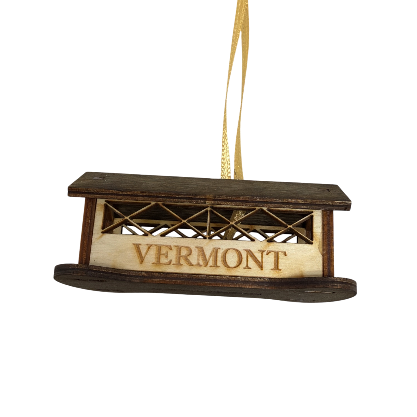 Wooden 3D Vermont Covered Bridge Ornament