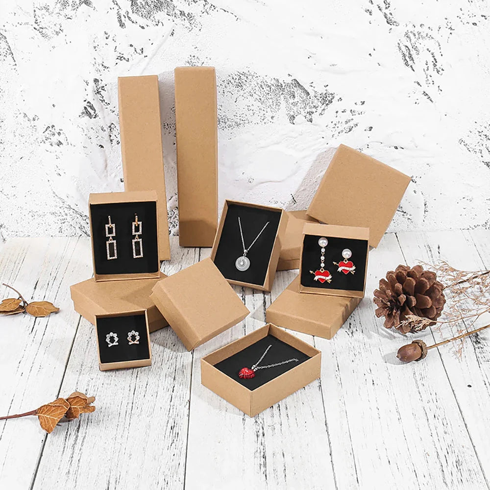 Luxury Jewelry Gift Box Set – White & Dark Green Case
