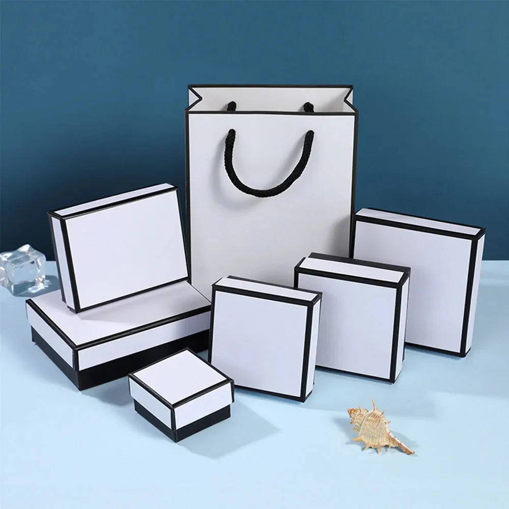Luxury Jewelry Gift Box Set – White & Dark Green Case