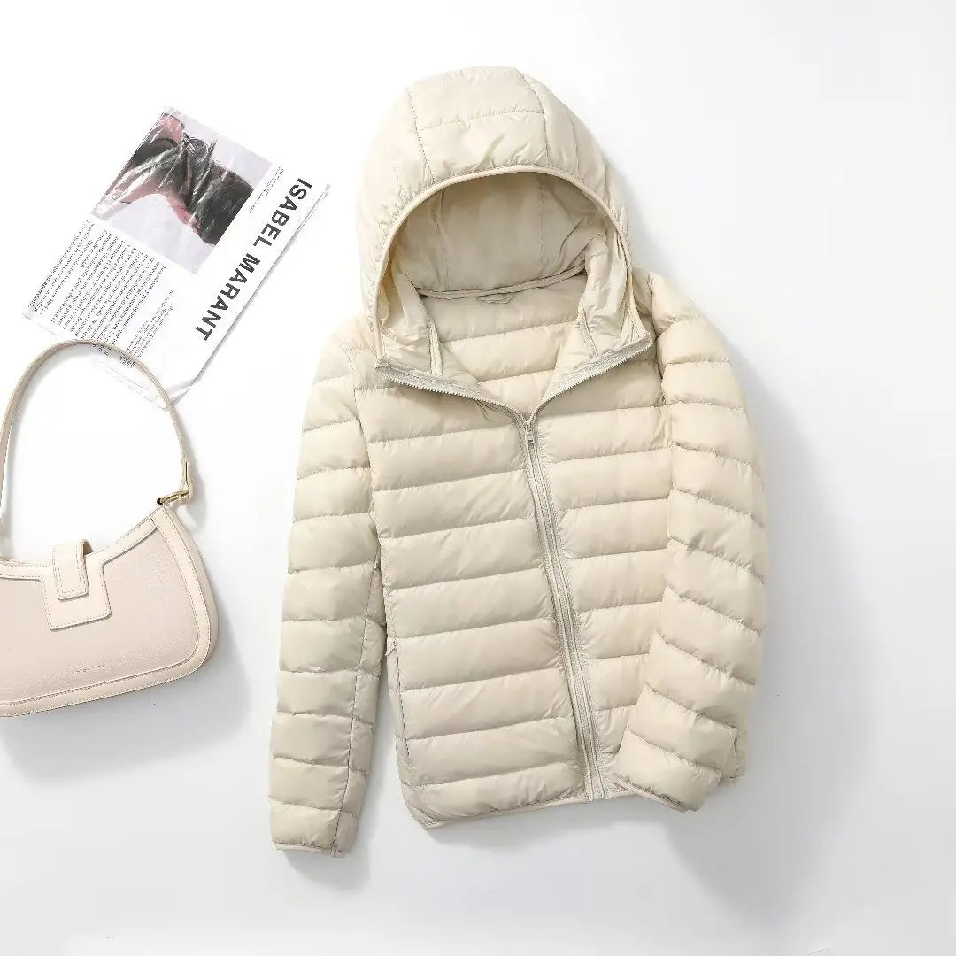 Women's Lightweight Packable Puffer Jacket | Hooded Down Coat