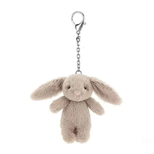 Cute Cartoon Rabbit Plush Keychain – Pompom Bag & Phone Pendant
