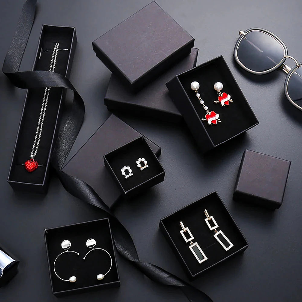 Luxury Jewelry Gift Box Set – White & Dark Green Case