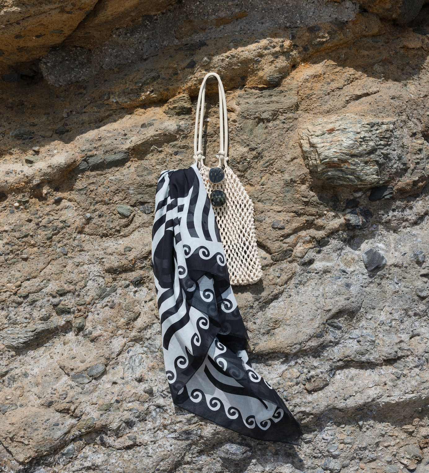 Mykonos Pareo - Midnight Swim Sun Pattern