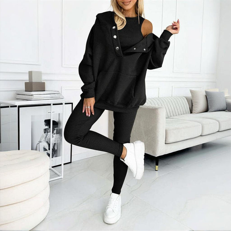 Women’s solid color three piece set