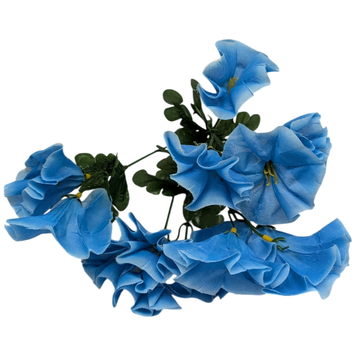 15-Inch Faux Blue Petunia Bush