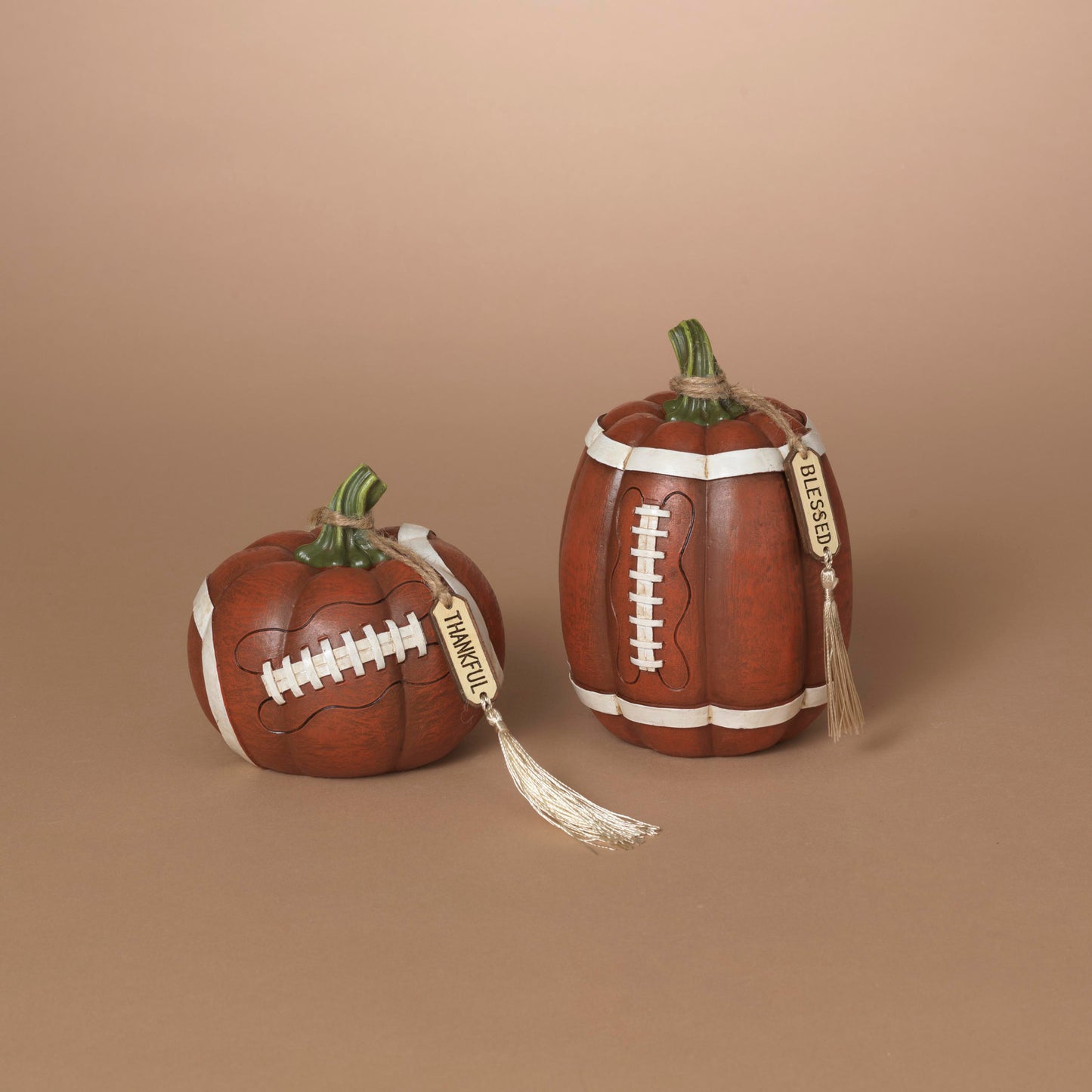 Football Harvest Pumpkin Figurine -