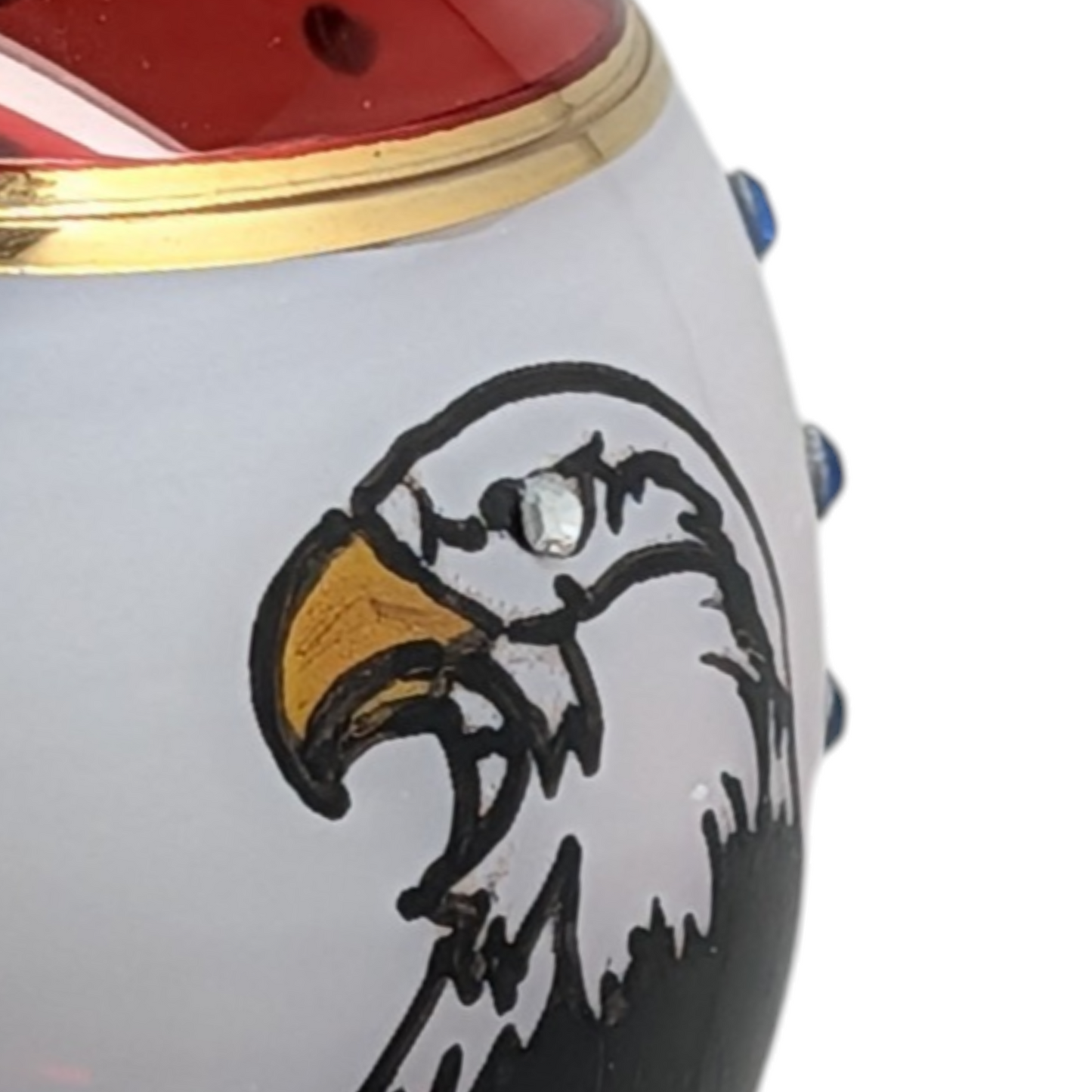 American Eagle with 50 Crystal Stars Ball Ornament