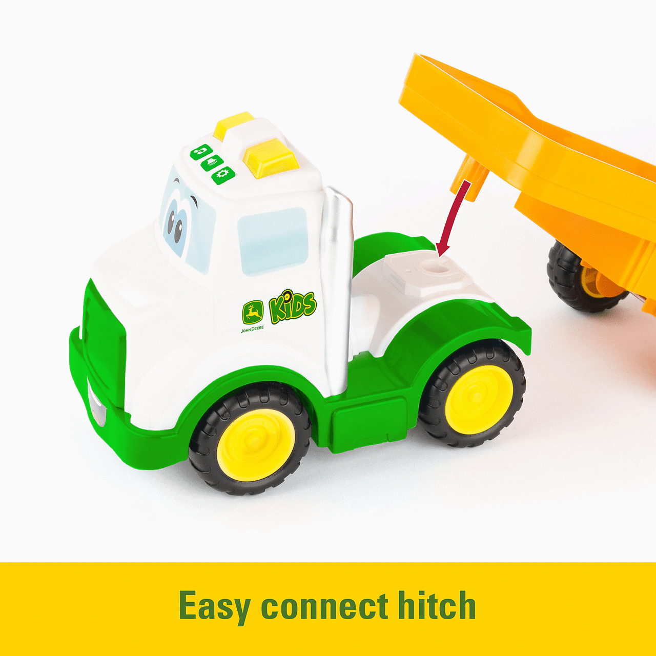 John Deere Lights and Sounds Farmin' Friends Toy Hauling Set with Truck and Backhoe Tractor