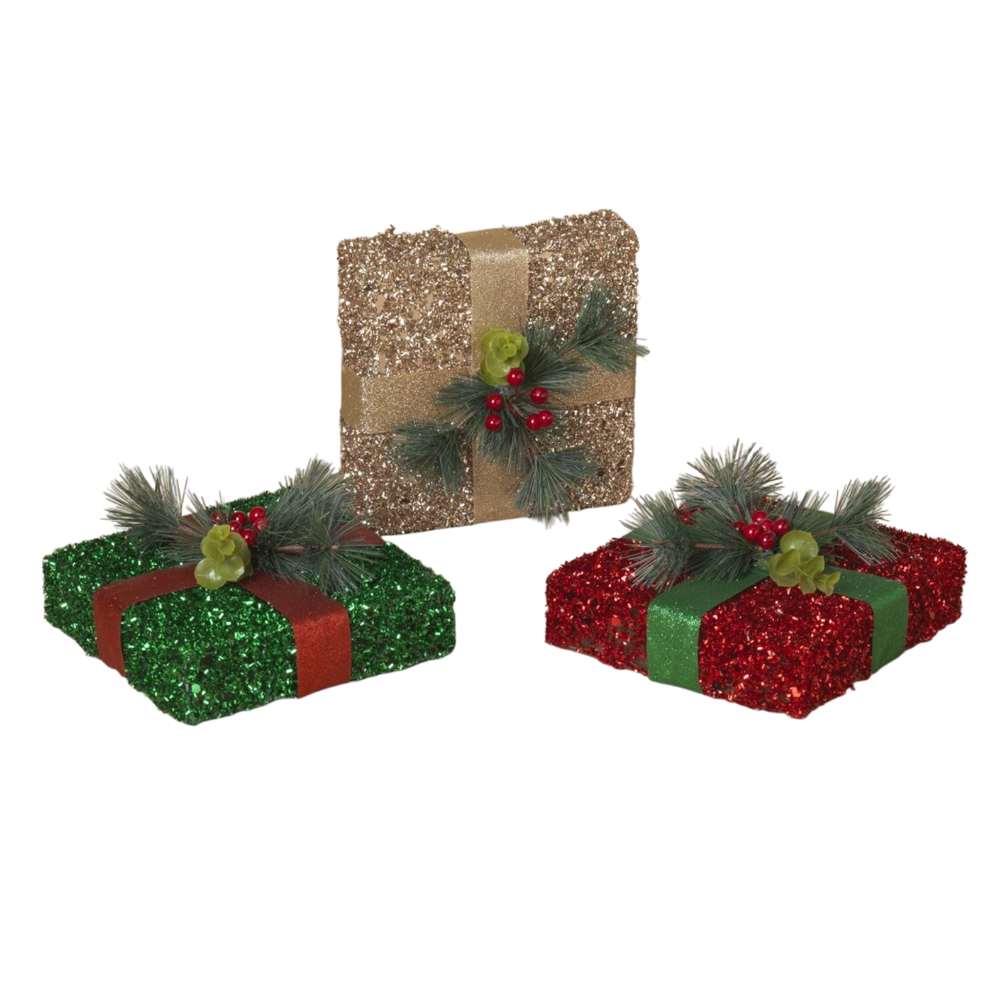Glittering Holiday Gift Decoration -