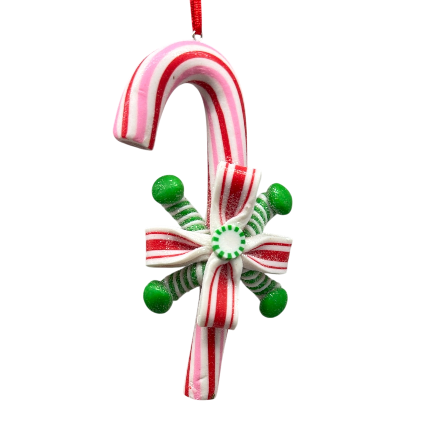 Candycane Treats Hanging Ornament - Red Candy Cane