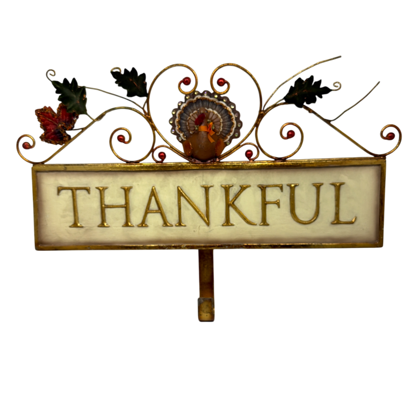 Thankful Turkey Wall Hanging / Wreath Flag Holder