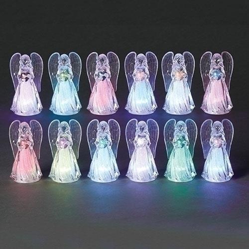 Birthstone Lighted Angel Ornament -