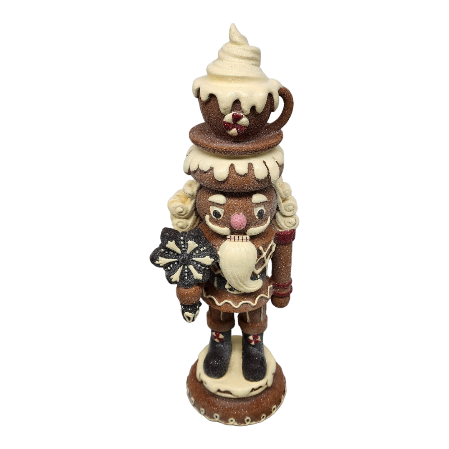 Gingerbread Nutcracker Figurine - Hot Cocoa