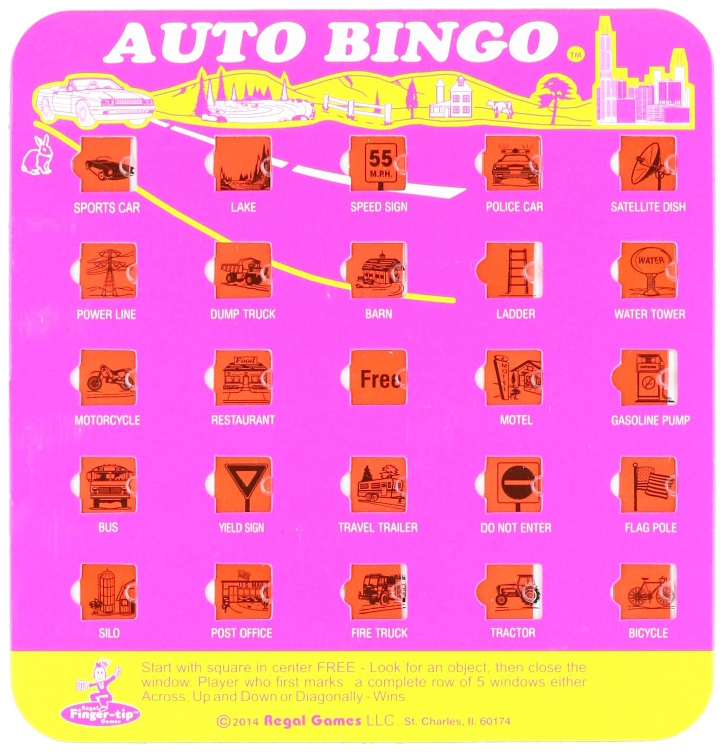 The Original Travel Bingo Game - Pink