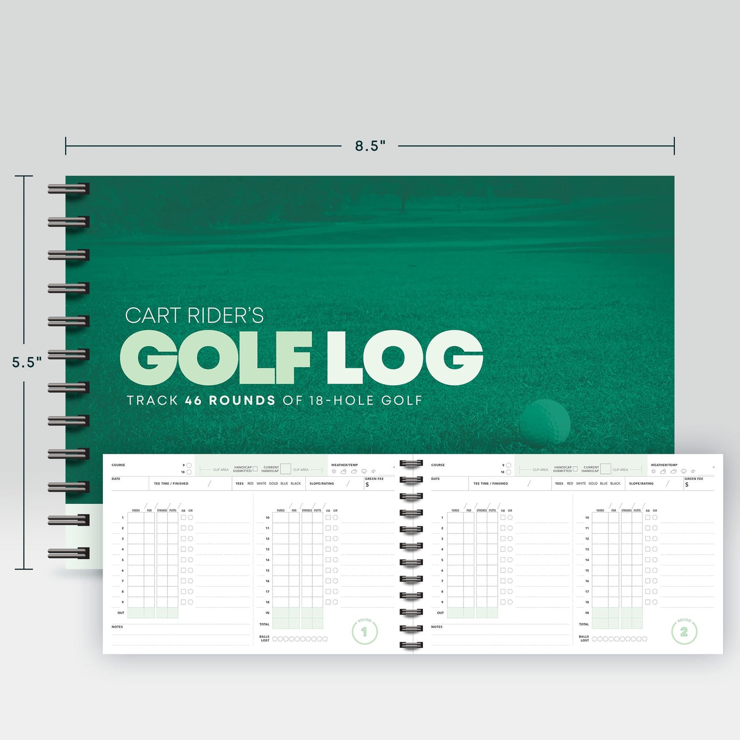Cart Rider's Golf Log — Track 46 Rounds of 18-Hole Golf