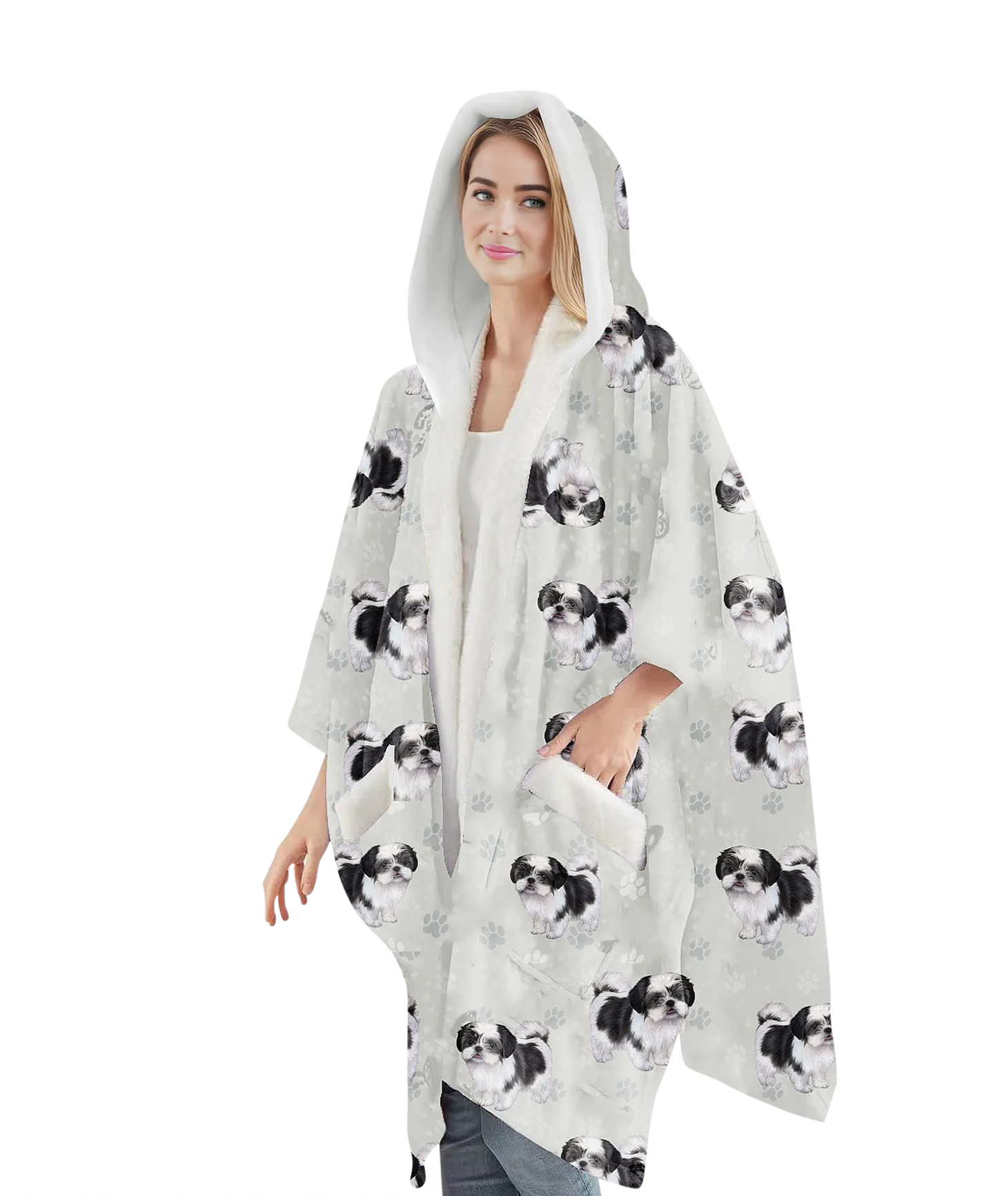 Snuggs Wrap - Shih Tzu  Black and White