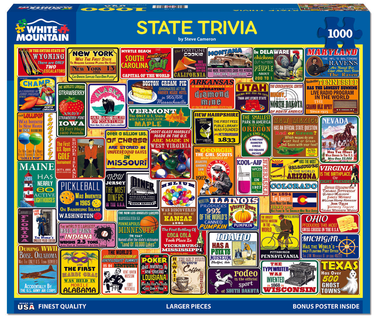 State Trivia  - 1000 Piece Jigsaw Puzzle