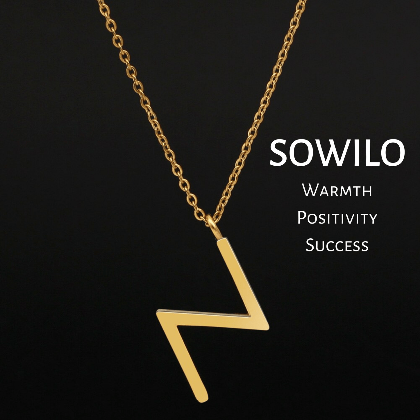 Viking Runes Tunic Stainless Steel Gold Necklaces