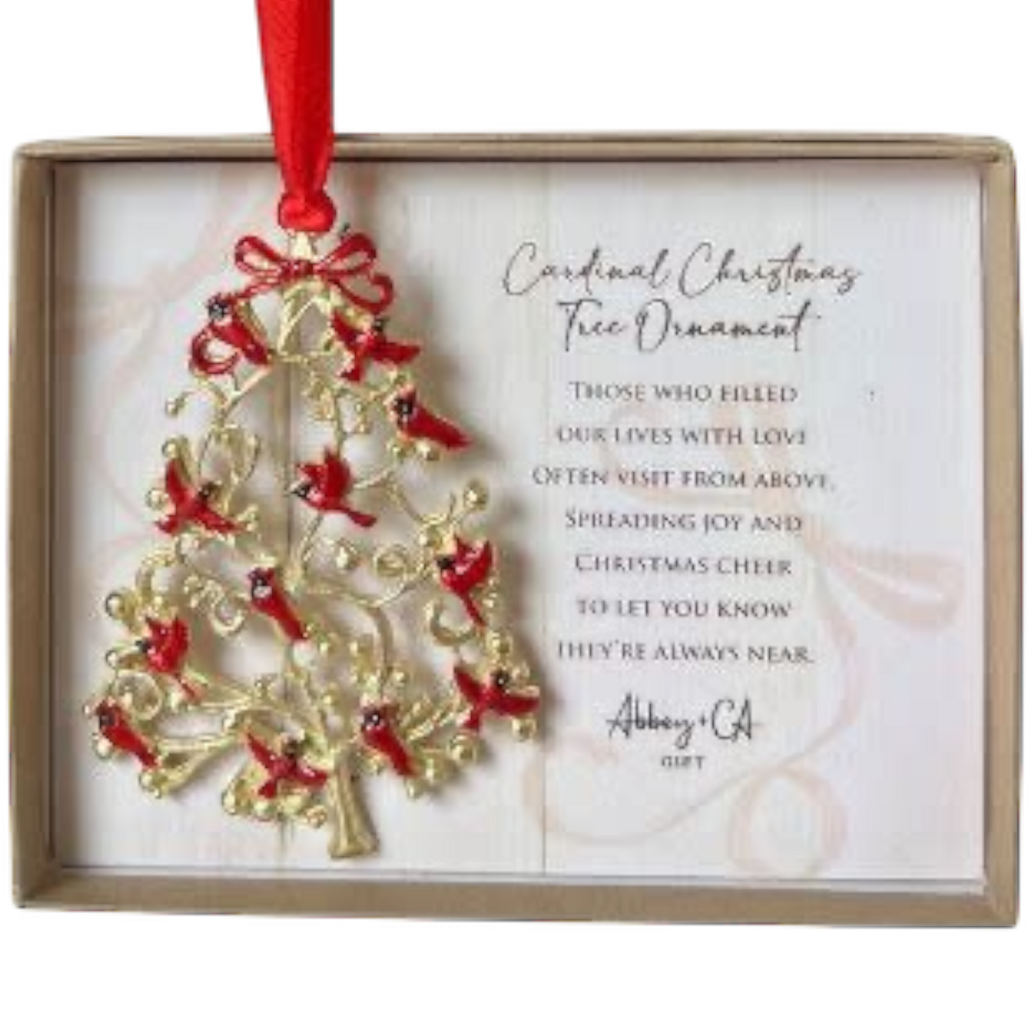 Gold Cardinal Tree Ornament